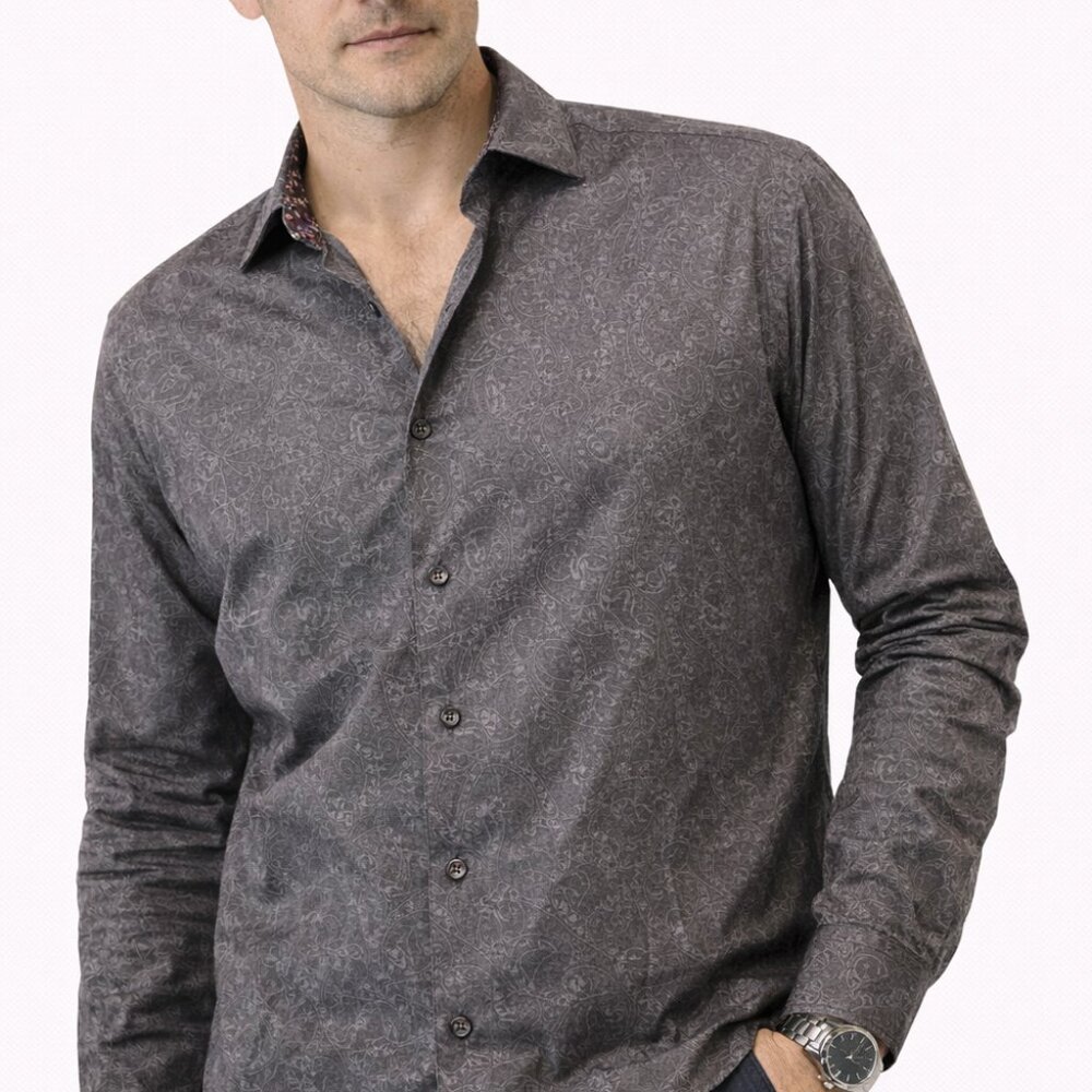 Society of Threads Men's Slim Fit Button-Down Shirt - Size XL